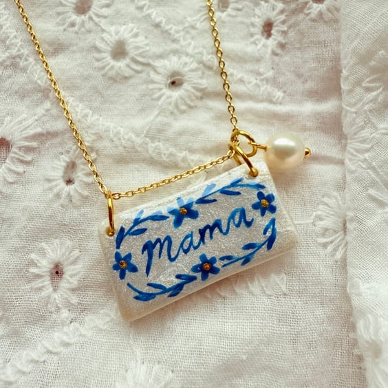 Mama Personalised Necklace - Mummy Mothers Day Gift - FREE UK SHIPPING