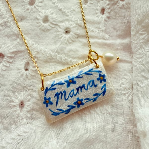 Mama Personalised Necklace - Mummy Mothers Day Gift - FREE UK SHIPPING