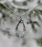 A Charming Pure Silver Mistletoe Necklace complete with chain - Image 1