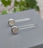 Sterling Silver Daisy Pebble Long Earrings - JBJ1112 - Image 2