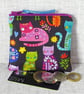 Small purse, coin purse, cats. - Image 4