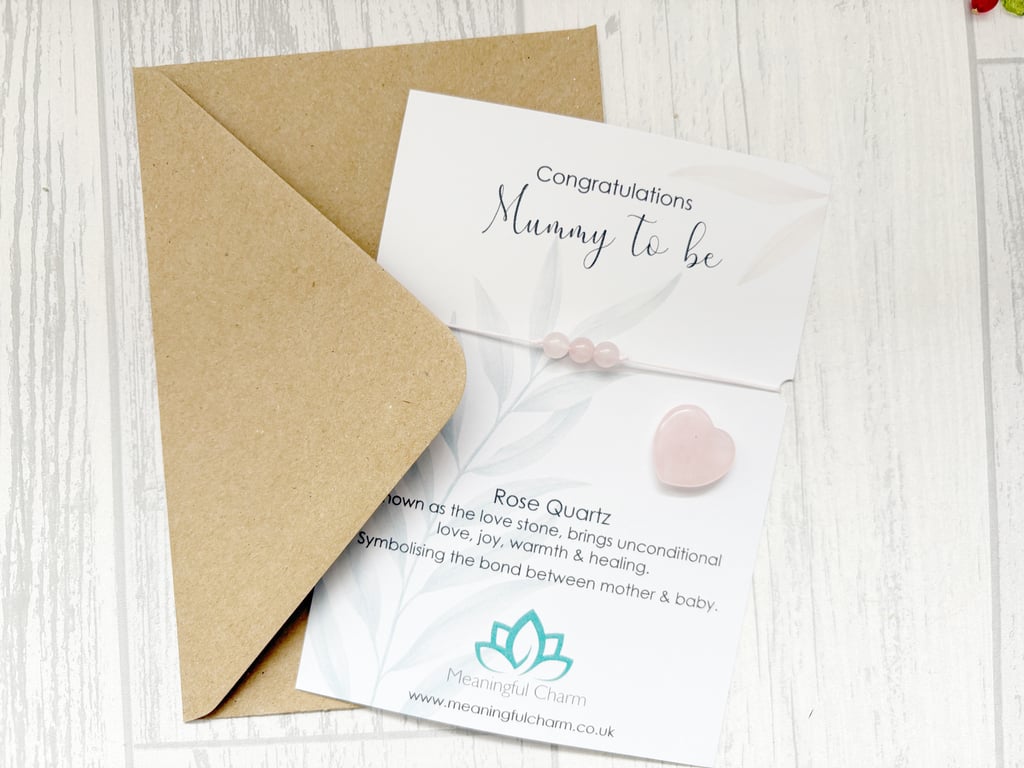 Mummy to be, Baby Shower Gifts, Pregnancy Congratulations, Crystal Bracelet