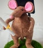 Graduation Mouse - handmade felt mouse - Image 1
