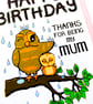 Cute Owl Birthday Card For Mum From Teenage, Infant Daughter, Son - Image 2