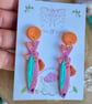 Handmade Colourful Fish Polymer Clay Earrings - Image 4