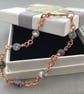 Dainty Delicate Dendrite Agate Copper Infinity Link Bracelet - Image 7