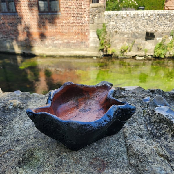 Small live edge wooden dish