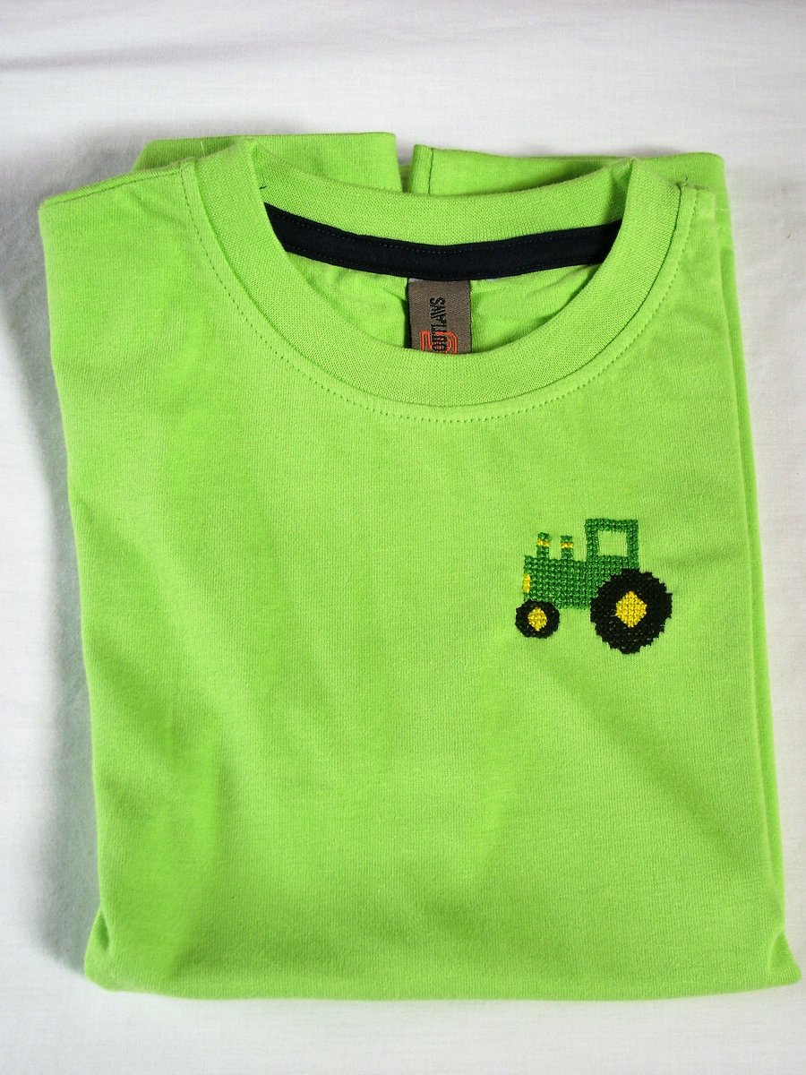 Green  Tractor T-shirt Age 5-6