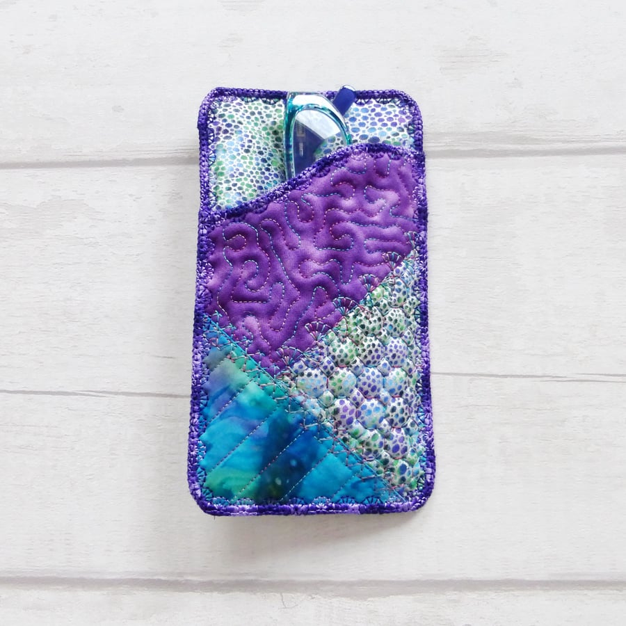 Crazy patchwork glasses case