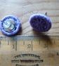 Dorset Button Earrings, Purple - Image 2
