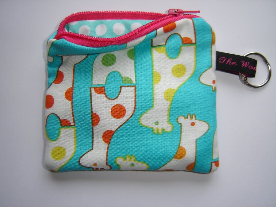 Handmade Giraffes Padded Anything Purse - Free UK Postage