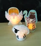 Nativity Set Christmas Display. 13 Felt Figures.. Lit with LED Lights, Included. - Image 5