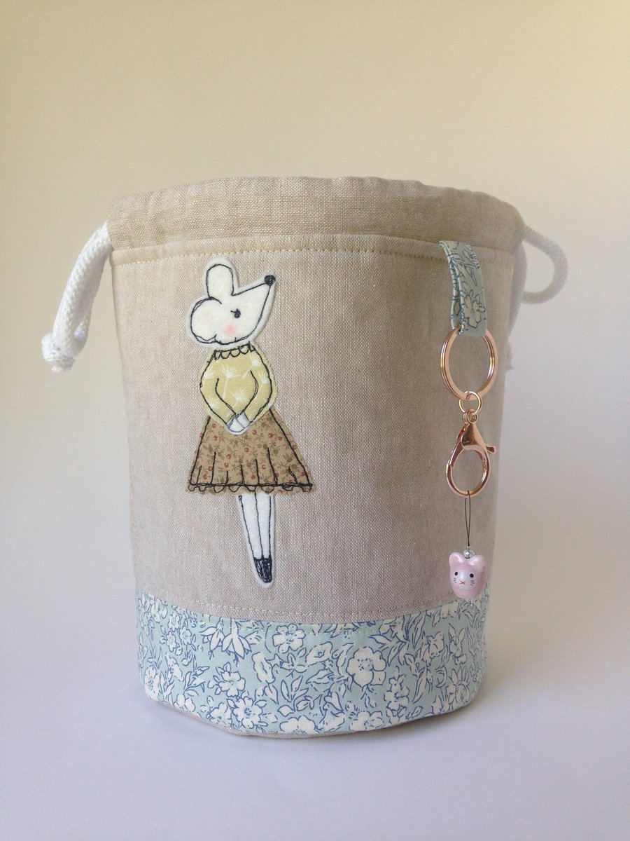 Matilda Mouse sock knitters bag