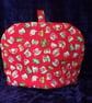 Tea Cups and Teapots on Red Large Tea Cosy - Image 1