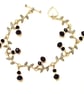 Black Crystal Leaf Bracelet -  UK Free Post - Image 1