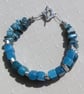 Teal Apatite Gemstone Beaded Bracelet "Catalina" - Image 3