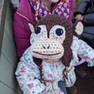 Crochet Monkey Hat: Novelty Winter Hat, Toddler to Adult