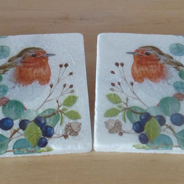 Marble 'Robin' Coasters