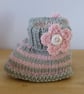 Striped Knitted Baby Booties - Image 3