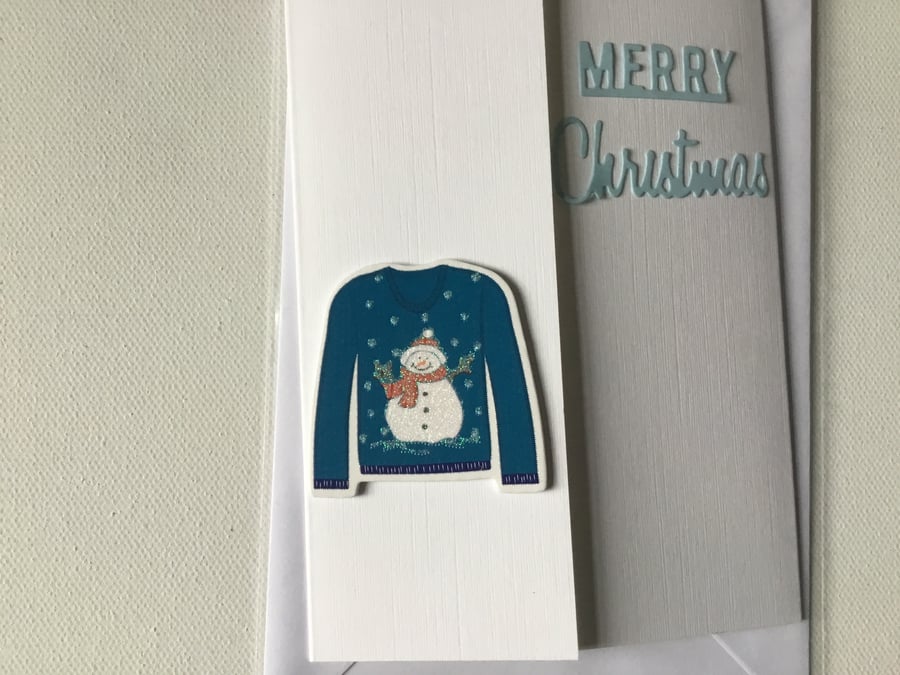 Christmas card. Christmas jumper. Christmas jumper card. 811