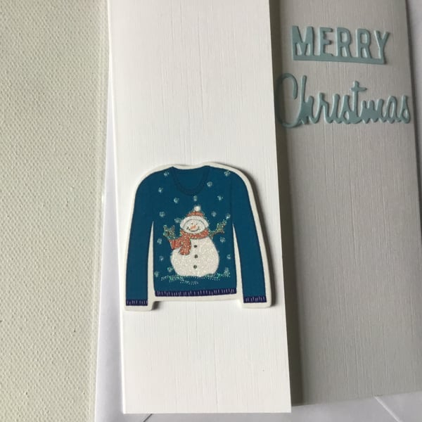 Christmas card. Christmas jumper. Christmas jumper card. 811