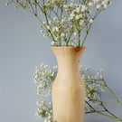 Flared, hand-turned wooden vase – for dried flowers.