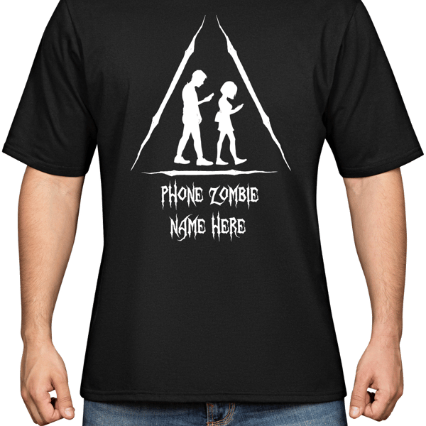 Personalised Phone Zombie T Shirt Phone Zombie T Shirt Personalised t Shirt