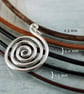 Celtic Spiral Pendant in Sterling Silver Pagan Viking - Image 7