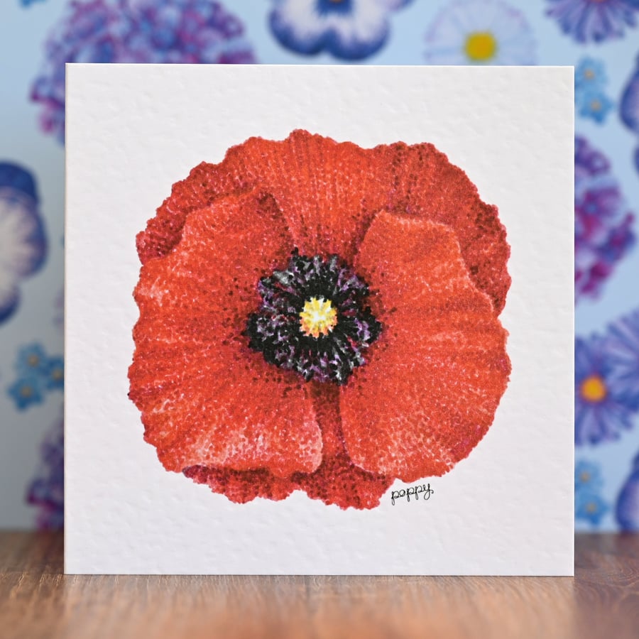 Poppy Blank Floral Card