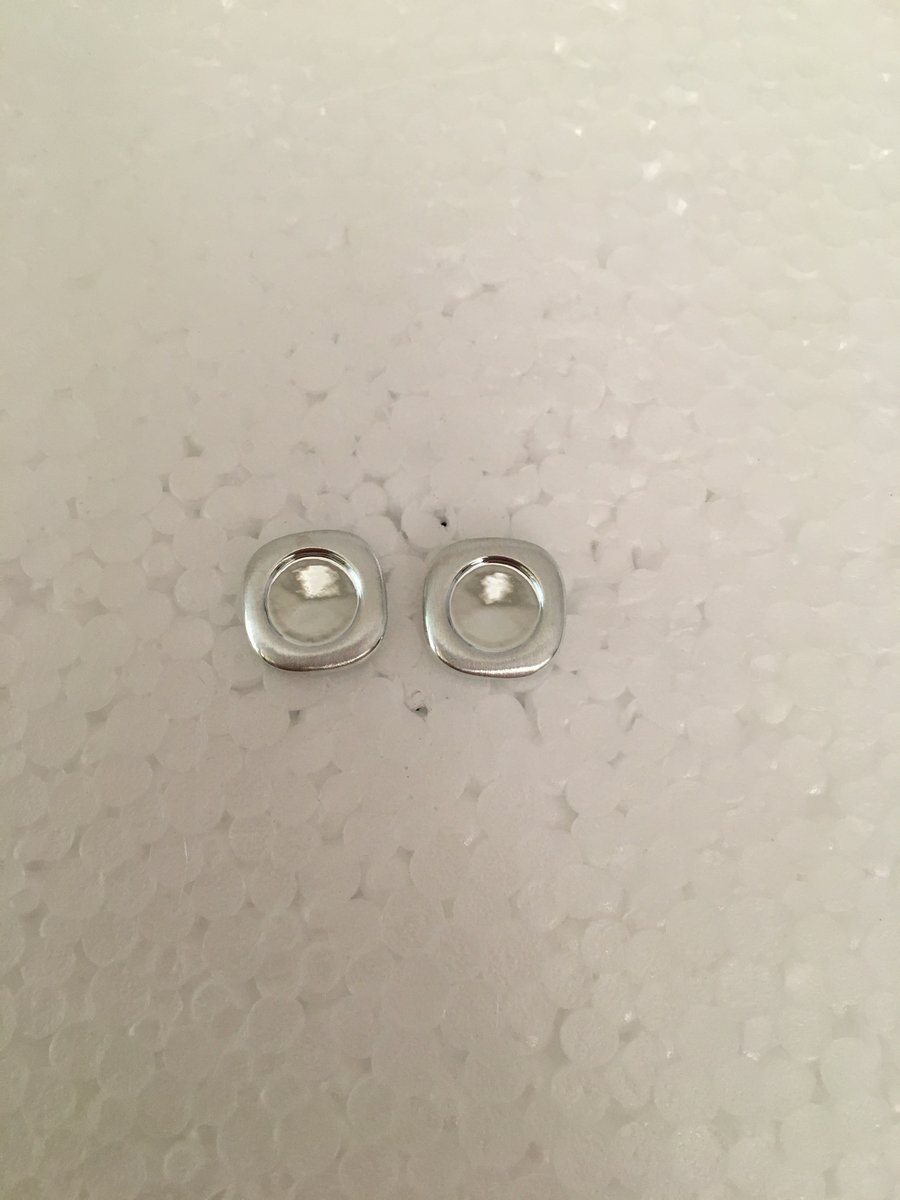 Square Ear Stud Setting - ES26