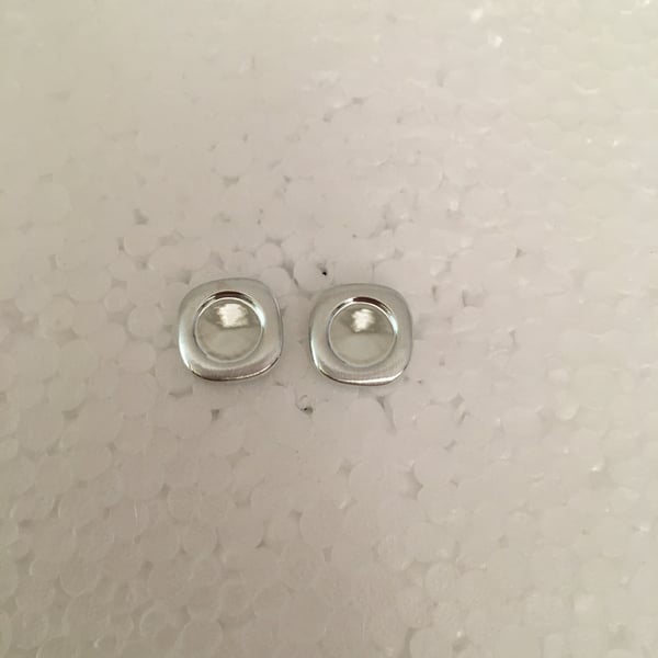 Square Ear Stud Setting - ES26