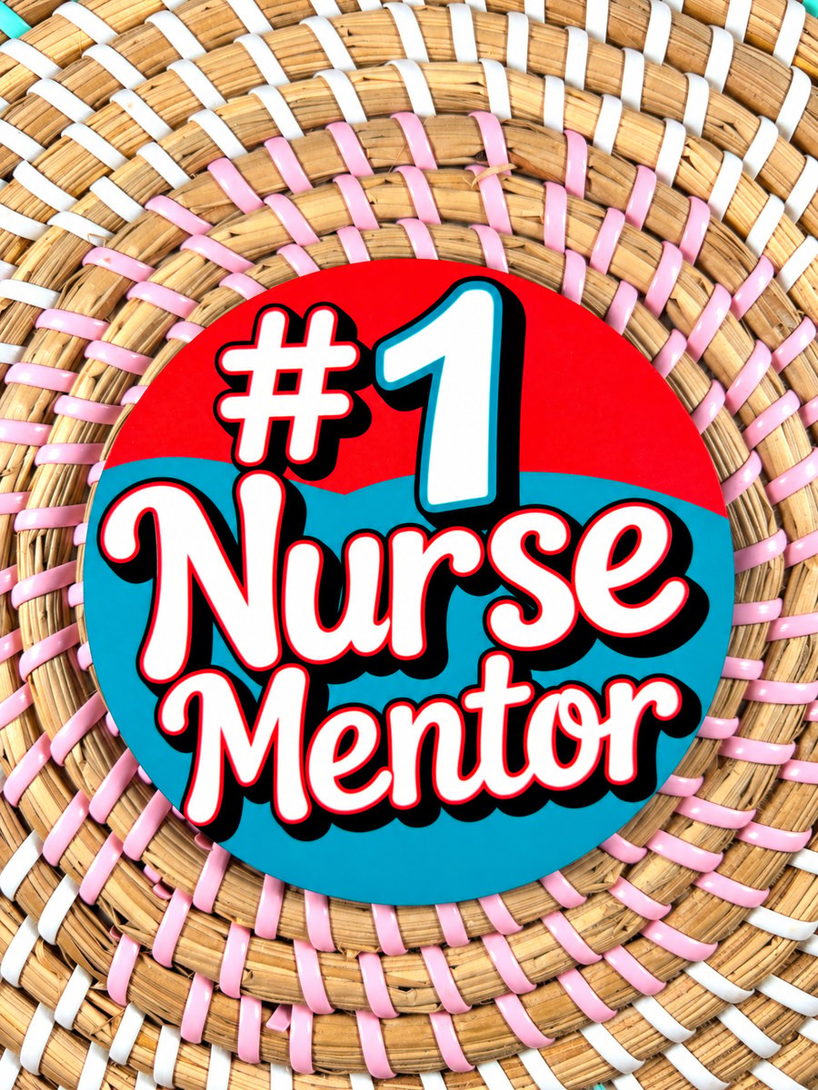 Number 1 Nurse Mentor Wooden Coaster – Handmade Nursing Gift