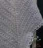 Pretty triangular lace shawl in vintage silver grey Mohair yarn - design A516 - Image 2