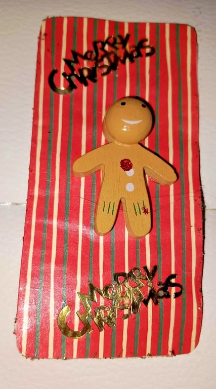 Christmas Gingerbread Man Bookmark handmade Brand New number3