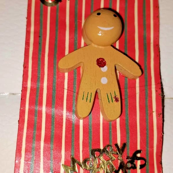Christmas Gingerbread Man Bookmark handmade Brand New number3