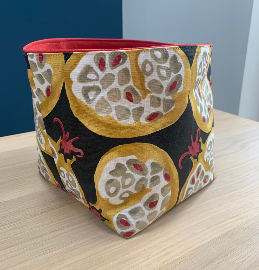 Large Faux suede fabric basket