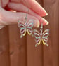 Butterfly Flutter Cut Out Earrings - Acrylic Dangles