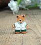 Occupational Therapist Bear Pin, Handmade Tiny Wooden OT Teddy Badge