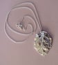 Fine silver beech leaf necklace - Image 3