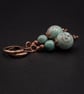 Jasper and copper handmade semiprecious stone pendant necklace, Pisces jewelry - Image 7