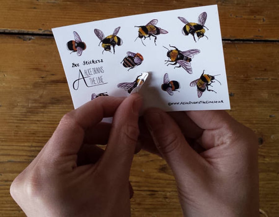 Bees sticker sheets by Alice Draws The Line