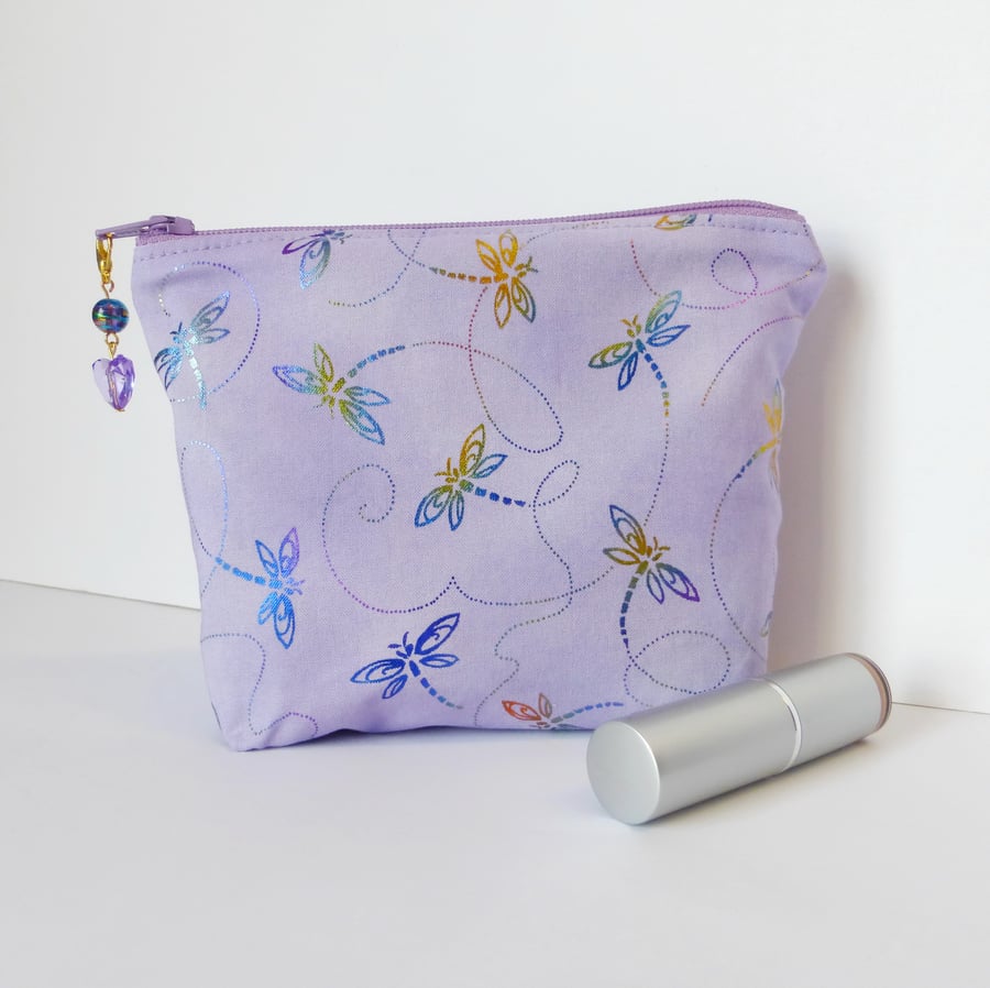 REDCED. Dragonfly make up bag, cosmetic bag. 