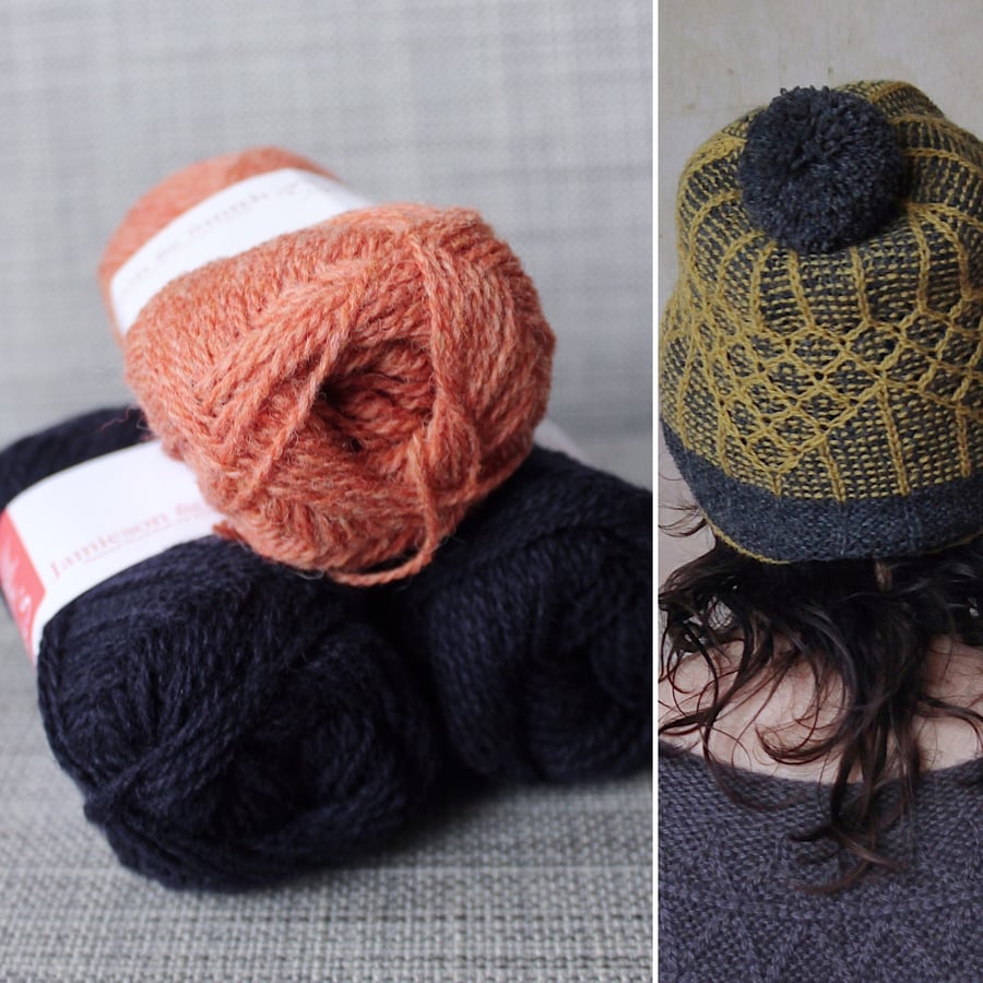 Soft-Hearted Hat Kit (Orange & Navy)