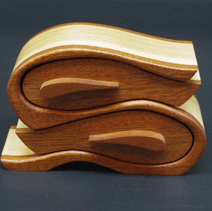 Handmade Wooden Trinket, Jewel Box. Tulip Wood Folksy