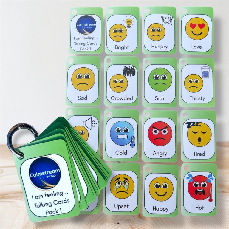 Emotion Keyring Visual Communication Aid for Autism, SEN, ADHD