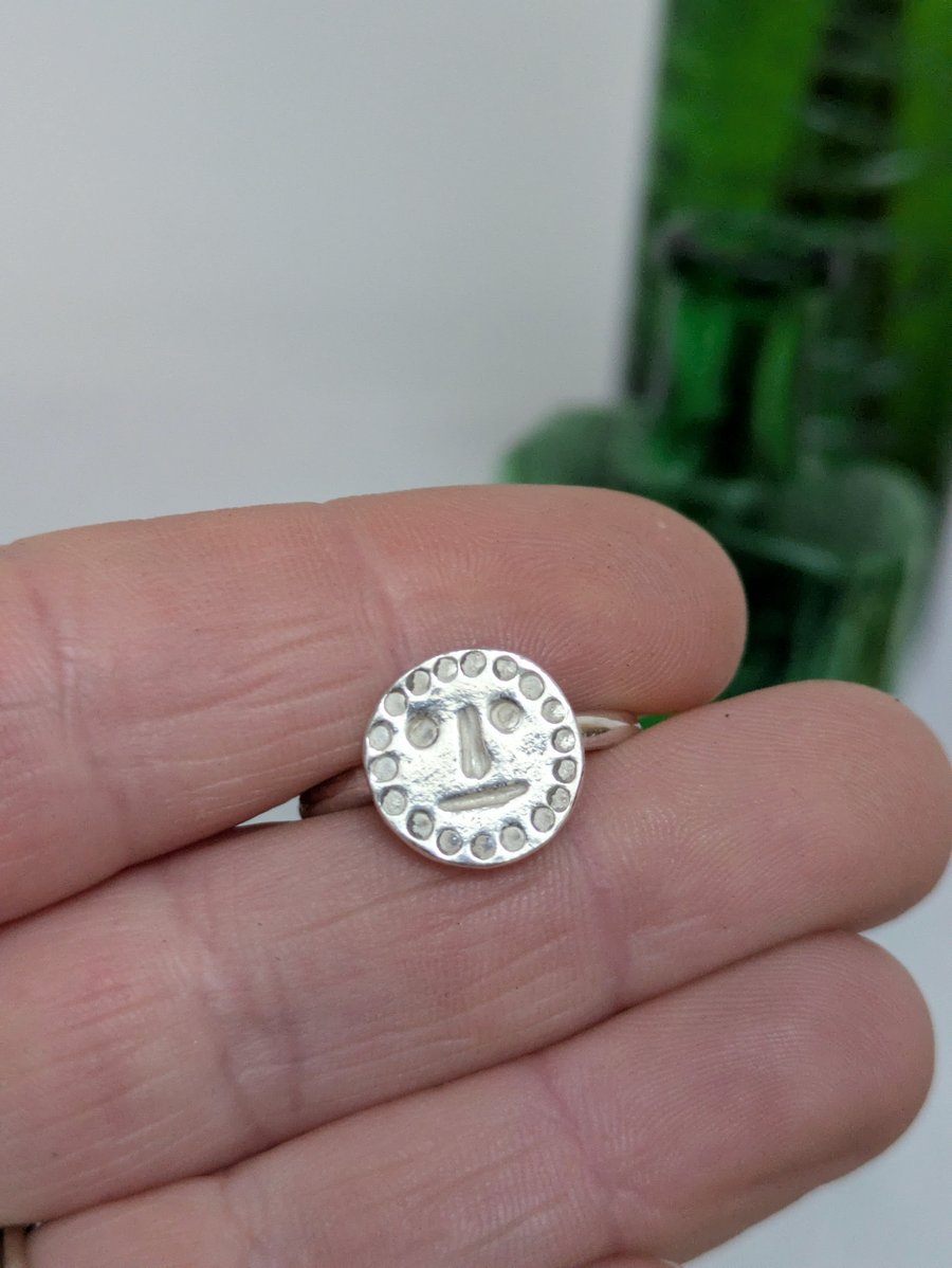 Sterling silver folk ring 