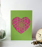 Mini Flower Heart Card - Image 1
