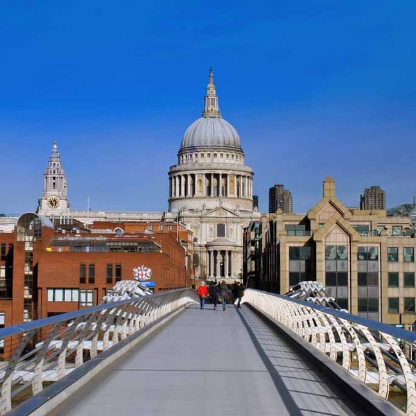 St Paul's Cathedral London Millennium Bridge Photograph Print