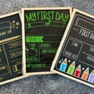 First day of school or nursery reusable chalk boards 