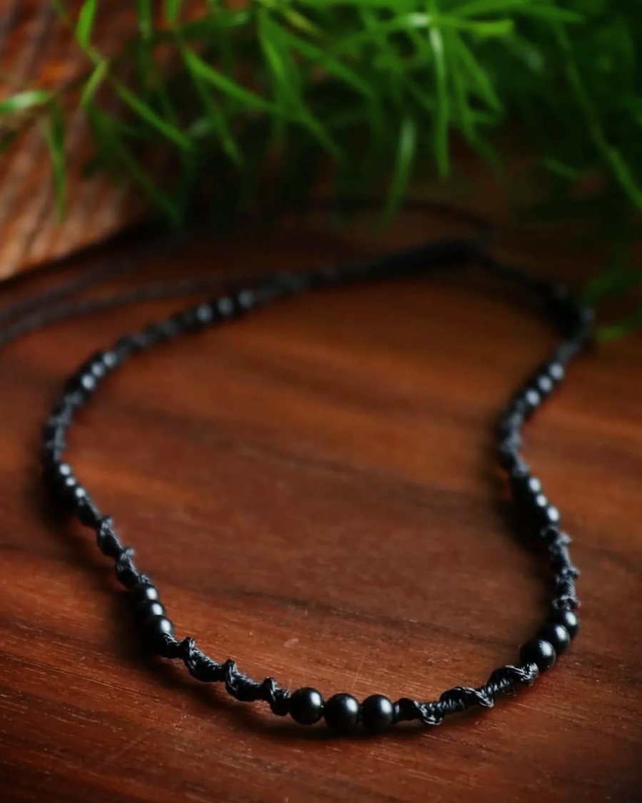 Mate onyx adjustable necklace 